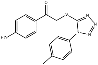 1-(4-hydroxyphenyl)-2-[1-(4-methylphenyl)tetrazol-5-yl]sulfanylethanone Struktur