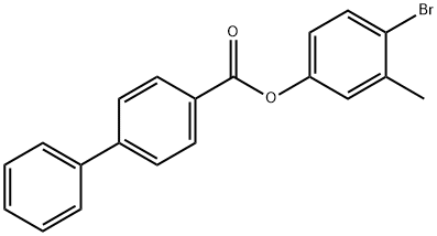 4-bromo-3-methylphenyl 4-biphenylcarboxylate Struktur