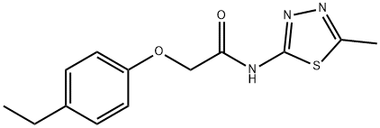 2-(4-ethylphenoxy)-N-(5-methyl-1,3,4-thiadiazol-2-yl)acetamide Struktur