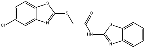 N-(1,3-benzothiazol-2-yl)-2-[(5-chloro-1,3-benzothiazol-2-yl)sulfanyl]acetamide Struktur