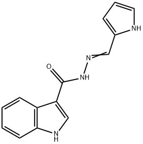 N'-(1H-pyrrol-2-ylmethylene)-1H-indole-3-carbohydrazide Struktur