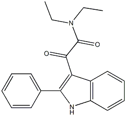 1H-Indole-3-acetamide, N,N-diethyl-a-oxo-2-phenyl- Struktur