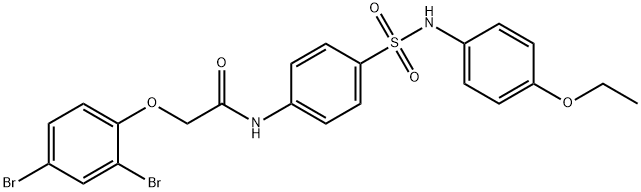 2-(2,4-dibromophenoxy)-N-(4-{[(4-ethoxyphenyl)amino]sulfonyl}phenyl)acetamide Struktur