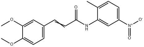 3-(3,4-dimethoxyphenyl)-N-(2-methyl-5-nitrophenyl)acrylamide Struktur