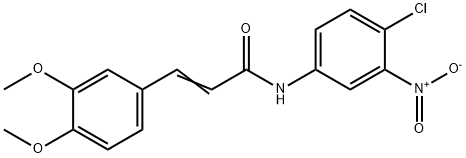 N-(4-chloro-3-nitrophenyl)-3-(3,4-dimethoxyphenyl)acrylamide Struktur