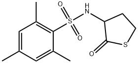 2,4,6-trimethyl-N-(2-oxothiolan-3-yl)benzenesulfonamide Struktur