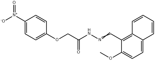 N'-[(2-methoxy-1-naphthyl)methylene]-2-(4-nitrophenoxy)acetohydrazide Struktur