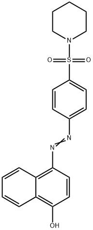 4-{[4-(1-piperidinylsulfonyl)phenyl]diazenyl}-1-naphthol Struktur