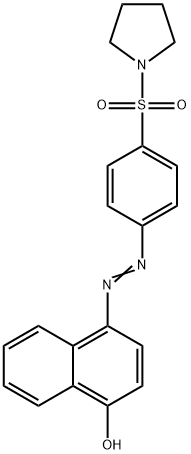 4-{[4-(1-pyrrolidinylsulfonyl)phenyl]diazenyl}-1-naphthol Struktur