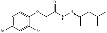 2-(2,4-dibromophenoxy)-N'-(1,3-dimethylbutylidene)acetohydrazide Struktur