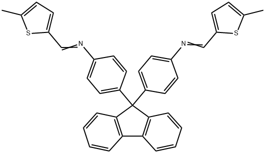 4,4'-(9H-fluorene-9,9-diyl)bis{N-[(5-methyl-2-thienyl)methylene]aniline} Struktur