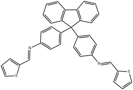 (2-thienylmethylene)[4-(9-{4-[(2-thienylmethylene)amino]phenyl}-9H-fluoren-9-yl)phenyl]amine Struktur