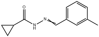 N-[(E)-(3-methylphenyl)methylideneamino]cyclopropanecarboxamide Struktur