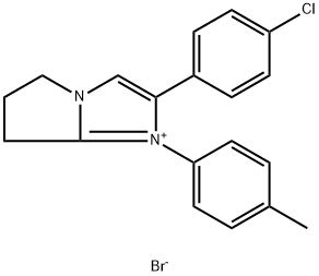 2-(4-chlorophenyl)-1-(p-tolyl)-6,7-dihydro-5H-pyrrolo[1,2-a]imidazol-1-ium bromide Struktur