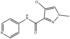 4-chloro-1-methyl-N-pyridin-4-ylpyrazole-3-carboxamide Struktur