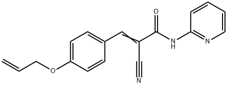 (E)-3-(4-(allyloxy)phenyl)-2-cyano-N-(pyridin-2-yl)acrylamide Struktur