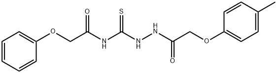 N-({2-[(4-methylphenoxy)acetyl]hydrazino}carbonothioyl)-2-phenoxyacetamide Struktur