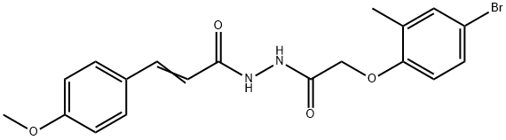 N'-[(4-bromo-2-methylphenoxy)acetyl]-3-(4-methoxyphenyl)acrylohydrazide Struktur