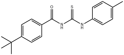 4-tert-butyl-N-{[(4-methylphenyl)amino]carbonothioyl}benzamide Struktur