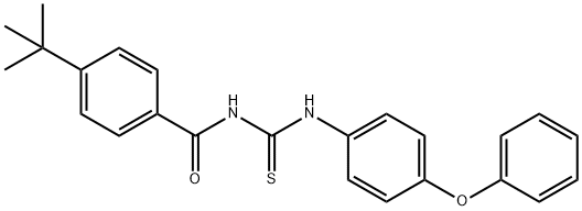 4-tert-butyl-N-{[(4-phenoxyphenyl)amino]carbonothioyl}benzamide Struktur