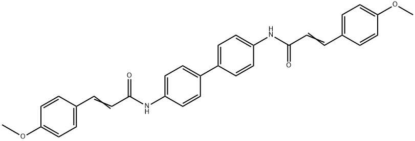 N,N'-4,4'-biphenyldiylbis[3-(4-methoxyphenyl)acrylamide] Struktur