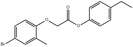 4-ethylphenyl (4-bromo-2-methylphenoxy)acetate Struktur