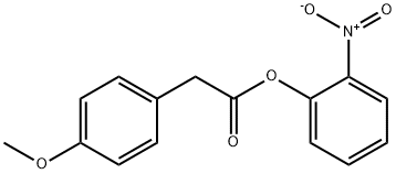 2-nitrophenyl (4-methoxyphenyl)acetate Struktur