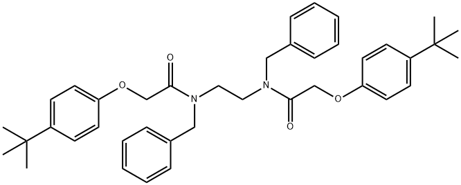 N,N'-1,2-ethanediylbis[N-benzyl-2-(4-tert-butylphenoxy)acetamide] Struktur