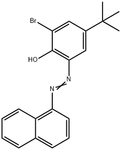 2-bromo-4-tert-butyl-6-(1-naphthyldiazenyl)phenol Struktur