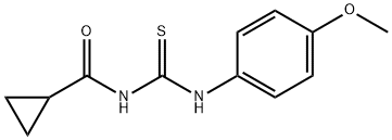 N-{[(4-methoxyphenyl)amino]carbonothioyl}cyclopropanecarboxamide Struktur