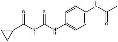 N-({[4-(acetylamino)phenyl]amino}carbonothioyl)cyclopropanecarboxamide Struktur