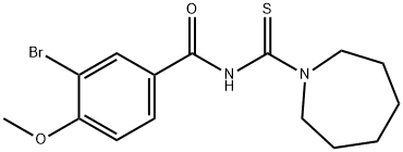 N-(1-azepanylcarbonothioyl)-3-bromo-4-methoxybenzamide Struktur