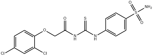 N-({[4-(aminosulfonyl)phenyl]amino}carbonothioyl)-2-(2,4-dichlorophenoxy)acetamide Struktur