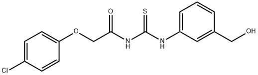 2-(4-chlorophenoxy)-N-({[3-(hydroxymethyl)phenyl]amino}carbonothioyl)acetamide Struktur