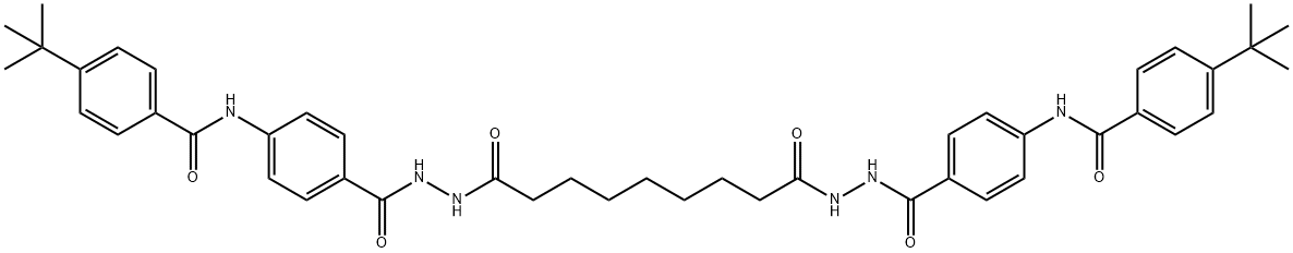 N,N'-[(1,9-dioxo-1,9-nonanediyl)bis(2,1-hydrazinediylcarbonyl-4,1-phenylene)]bis(4-tert-butylbenzamide) Struktur