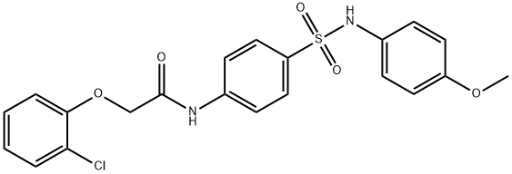 2-(2-chlorophenoxy)-N-(4-{[(4-methoxyphenyl)amino]sulfonyl}phenyl)acetamide Struktur