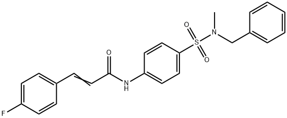 N-(4-{[benzyl(methyl)amino]sulfonyl}phenyl)-3-(4-fluorophenyl)acrylamide Struktur