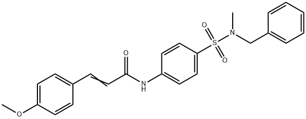 N-(4-{[benzyl(methyl)amino]sulfonyl}phenyl)-3-(4-methoxyphenyl)acrylamide Struktur