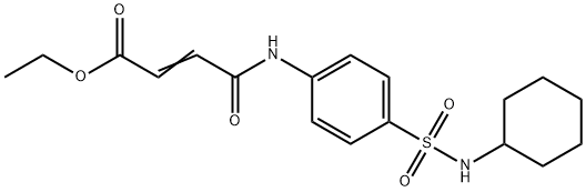 ethyl 4-({4-[(cyclohexylamino)sulfonyl]phenyl}amino)-4-oxo-2-butenoate Struktur