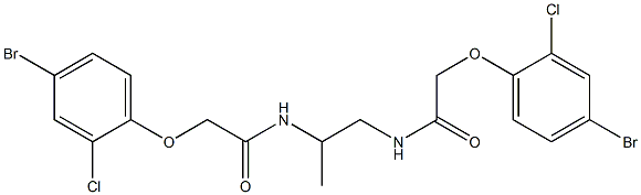 N,N'-1,2-propanediylbis[2-(4-bromo-2-chlorophenoxy)acetamide] Struktur