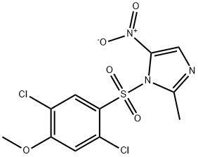 1-((2,5-dichloro-4-methoxyphenyl)sulfonyl)-2-methyl-5-nitro-1H-imidazole Struktur