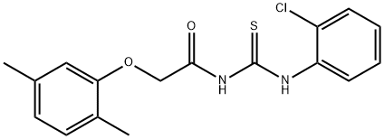 N-{[(2-chlorophenyl)amino]carbonothioyl}-2-(2,5-dimethylphenoxy)acetamide Struktur