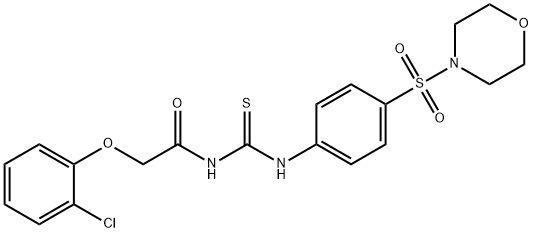 2-(2-chlorophenoxy)-N-({[4-(4-morpholinylsulfonyl)phenyl]amino}carbonothioyl)acetamide Struktur