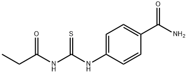 4-{[(propionylamino)carbonothioyl]amino}benzamide Struktur