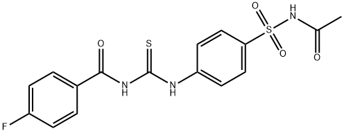 N-[({4-[(acetylamino)sulfonyl]phenyl}amino)carbonothioyl]-4-fluorobenzamide Struktur