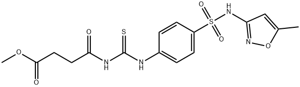 methyl 4-({[(4-{[(5-methyl-3-isoxazolyl)amino]sulfonyl}phenyl)amino]carbonothioyl}amino)-4-oxobutanoate Struktur