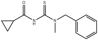 N-{[benzyl(methyl)amino]carbonothioyl}cyclopropanecarboxamide Struktur