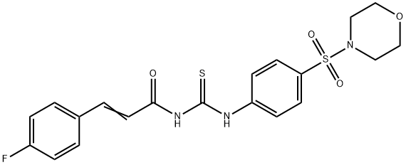 3-(4-fluorophenyl)-N-({[4-(4-morpholinylsulfonyl)phenyl]amino}carbonothioyl)acrylamide Struktur