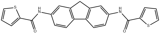 N,N'-9H-fluorene-2,7-diyldithiophene-2-carboxamide Struktur