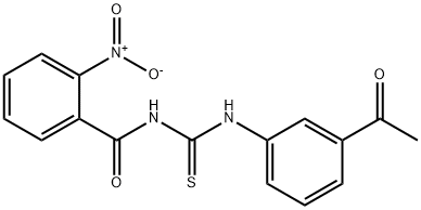 N-{[(3-acetylphenyl)amino]carbonothioyl}-2-nitrobenzamide Struktur